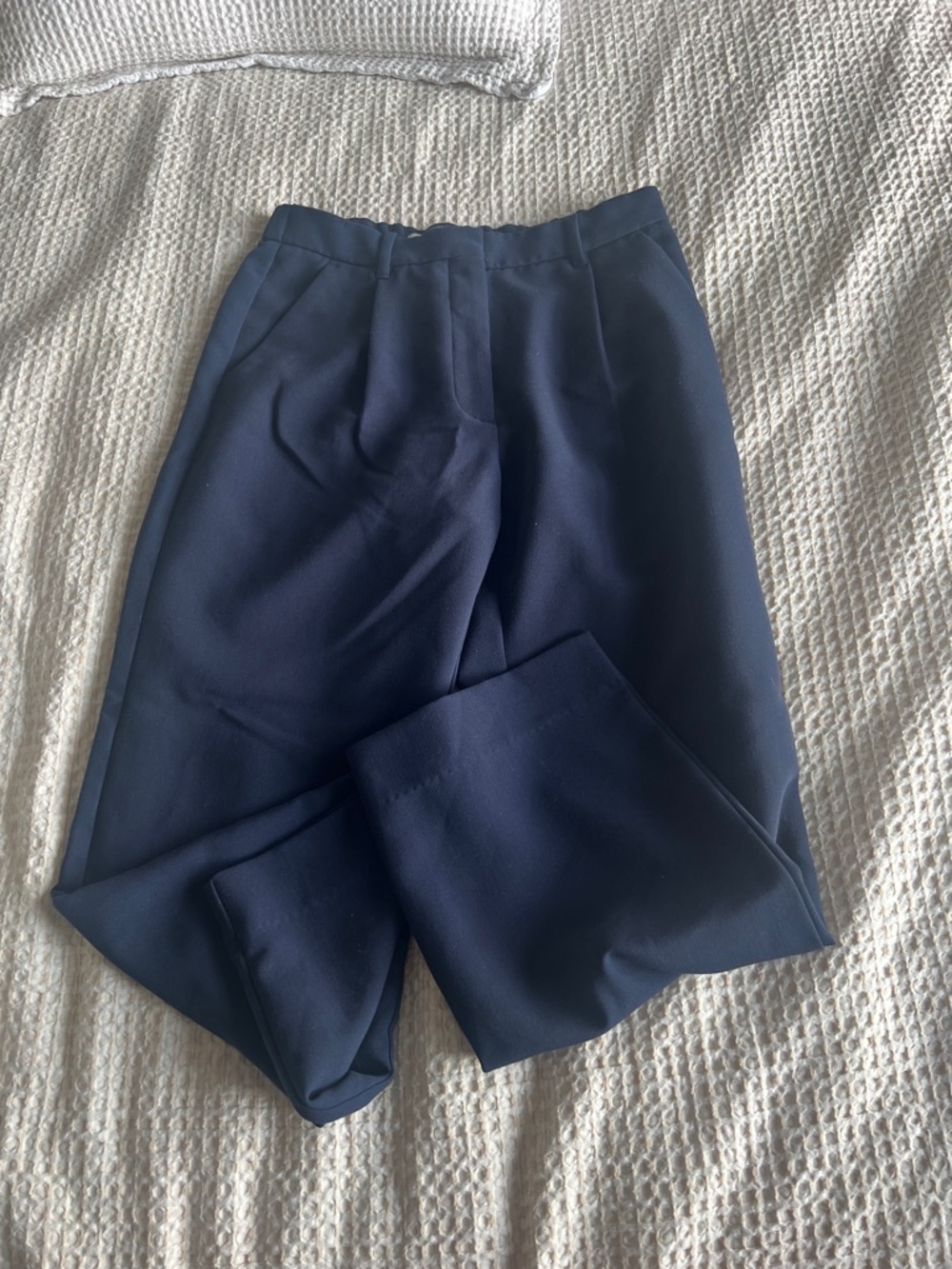 Abercrombie & Fitch Navy Tailored Trousers